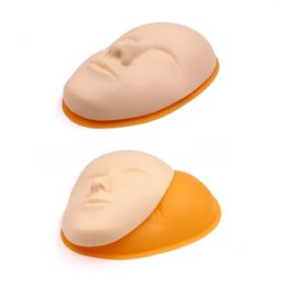 Autres fournitures de tatouage 5D Tête de formation de tatouage Silicone Pratique Maquillage permanent Lèvre Sourcil Tatouage Peau Mannequin Poupée Visage Tête 230907