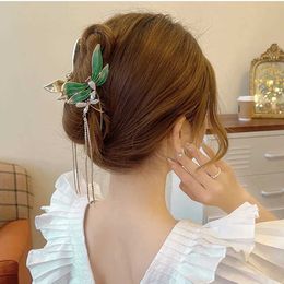 Andere temperament Dragonfly Clip Haar CL Vrouw nieuwe high-end haaienclip Grote Tassel Ponytail Cl Clip Woman Hair Clip Accessori
