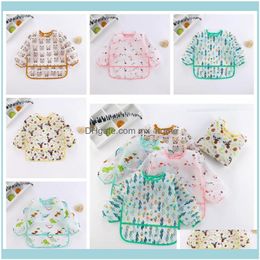 Andere Textiel Textiel Thuis Gardeby Bibs Cartoon Print Burp Kleding Voeden Anti-Vuile Waterdichte Speeksel Handdoek Leuk Afneembaar Babyvoeding