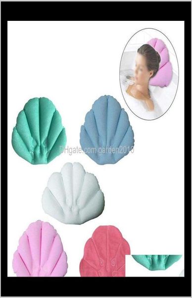 Autres fournitures de toilette Oreiller de bain doux en PVC Accueil Spa confortable Coussin de cou de baignoire en forme de coquille gonflable Accessoires de salle de bain 3027586