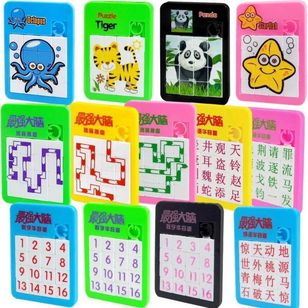 Autres jouets 1-16 Numéro Learning Slide Puzzle Cartoon Education Letter Animal Childrens Puzzle Game Exercice Mini Toys S245176320