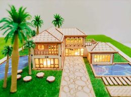 Otros juguetes 1 200 bloques de construcción de jardín en miniatura modelos de casa prefabricados kits de construcción de madera Materiales de construcción Lan tridimensional
