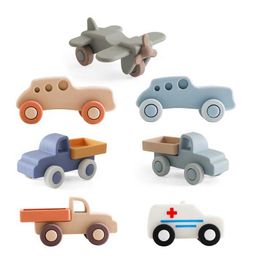 Autres jouets 1 poussette gaste grade Silicone Ambulance Tamin Montessori Educational Boys and Girls bébé 0-12 mois