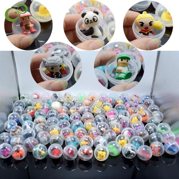 Autres jouets 10/20pcs 32mm Gacha poupée mixte boule transparente surprise oeuf capsule modèle marionnettes pour enfants aire de jeux DDJ 230209