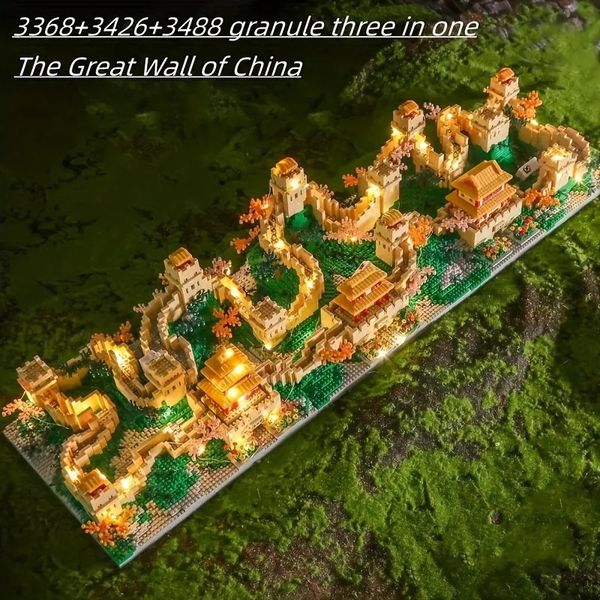 Autres jouets 10000pcs blocs de construction de grande muraille modèle architectural de style chinois décoration de bureau créative jouet cadeaux de Noël pour enfants 231116