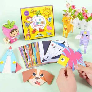 Autres jouets 108 dessins animés Origami Colored Livres pour enfants Modèles animaux 3D Puzzles à la main