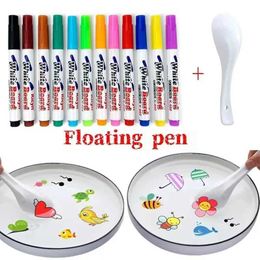 Autres jouets 12 Color Magic Watercolor Brush Set Watercolor Painting Toy Art Education Pen Childrens Birthday Gift S245176320