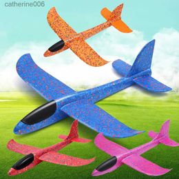 Autres jouets 1PC 48cm / 35cm enfants main lancer vol planeur avions jouets enfants mousse avion modèle enfants en plein air amusant jouetsl231024