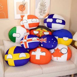 Otros juguetes de 20-40 cm Bola de campo de almohada polaca llena de Japón Ucrania Suiza Alemania Italia Plush Toy Kawaii Regalo para niños Kawaii