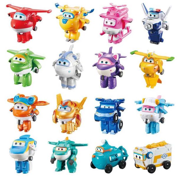 Autres jouets 36 types Super Wings 2 échelle mini transformation de transformation anime plan du plan de robot figures Transformation Toys for Kids Gifts S5178
