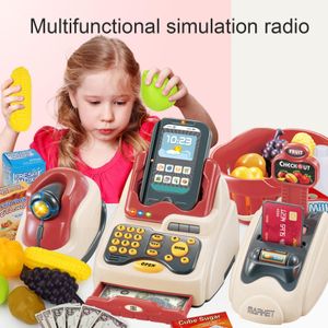 Andere speelgoed 36pcs Markt Shopping Contan Contan Credit Card Machine Kinderen Play House Toys Simulation ATMS Model Kids Educatief speelgoed Games 230520