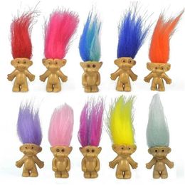 Andere speelgoed 5 Mini Troll -poppen Geanimeerde actie Karakters Kleurrijk Hair Familielid Modelreeks Kinderjaren Toys Childrens Gifts Nostalgia S245176320
