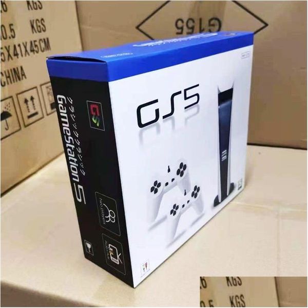 Otros juguetes 50% de descuento en consola de juegos de TV Caja de 8 bits con 200 juegos clásicos Salida AV Gs5 Estación de minijuegos de video retro Controlador con cable dual Otv3M