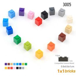 Autres jouets 50 pièces / lot de bricolage Blocaux de construction Blocs numériques épais 1x1 Créativité éducative compatible avec 3005 Toys en plastique pour enfants S245163 S245163