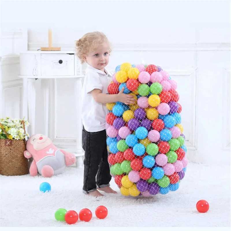 Other Toys 50 pieces of baby plastic ball pit ball childrens toys indoor and outdoor games water swimming pool ocean wave ball childrens sports toys S245163 S245163