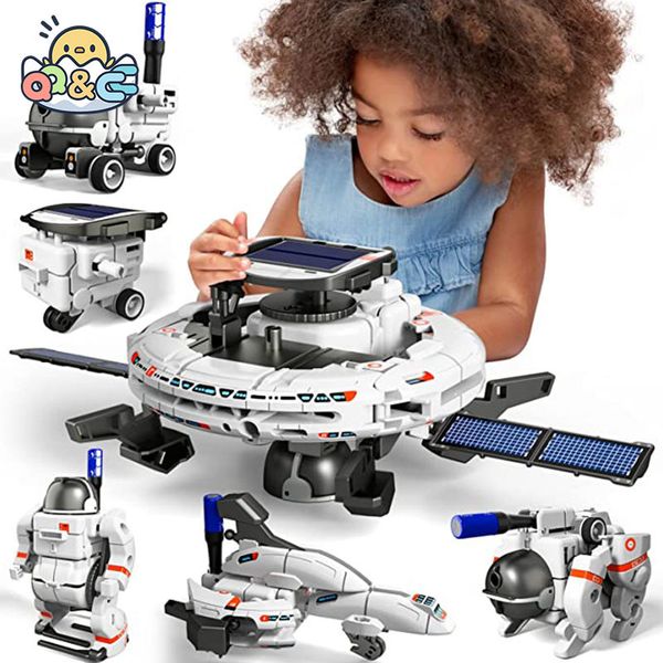 Otros juguetes 6 en 1 Experimento científico Robot solar Juguete DIY Construcción Herramienta de aprendizaje alimentada Robots educativos Gadgets tecnológicos Kit para niños 230310