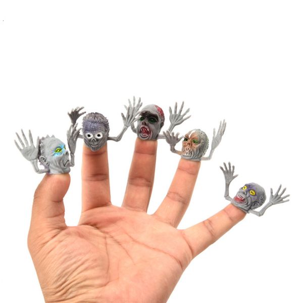 Otros juguetes 6 unids Little Monster Finger Puppets Toy Mini Ghost Head Zombie Telling Story Hand Halloween Regalo interactivo para niños 221125