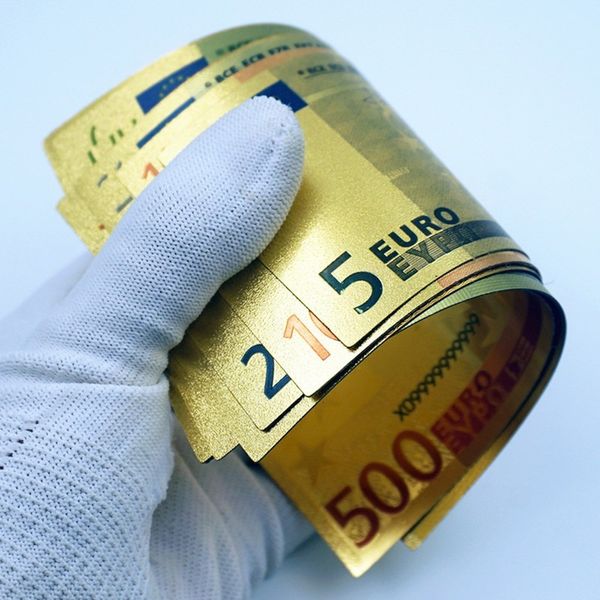 Otros juguetes 7 8 piezas Notas conmemorativas Dólar chapado en oro de 24 quilates Euros Dinero falso Colección de regalos Billete antiguo USD Moneda Juguete 221111O6SF3UEV6IX0