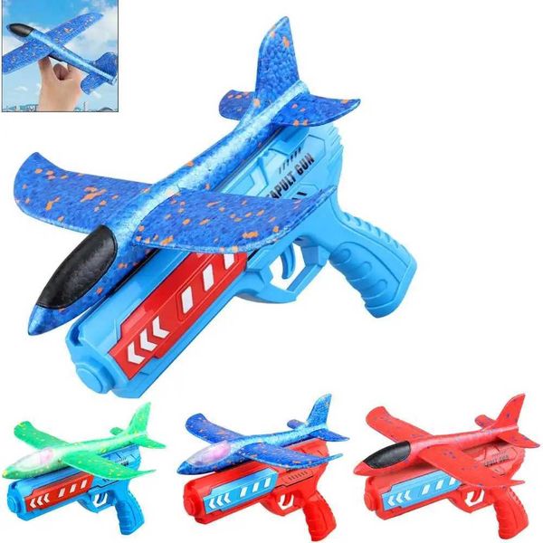 Otros Toys Aircraft Lanzamiento de juguete Sports al aire libre Toy Flying Anti Slip Childrens rebotando Regalo de cumpleaños del avión con/sin luces S5178