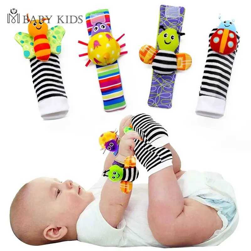 Andra leksaker Baby Game Plush Mouse Socks Baby Sensory Toys Nyfödda tillbehör Fill Animal Wrist Mouse Baby Toys 0 3 6 12 månader