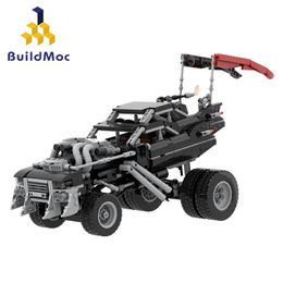 BuildMoc Desert Battlefield Snelheid Off Road Voertuig Bouwstenen Voor Mad Max High Tech Gigahorse Auto Model Kinderen Geschenken 230808