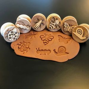 Ander speelgoed Kinderen Houten Zintuiglijke Afdichting Dinosaurus Dier Bee Kerst Speelgoed Beloning Stempel Leraar Leermiddelen Paashaas Kid Gift 230710