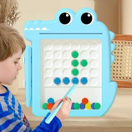 Autres jouets Childrens Magnetic Pen Drawing Board Puzzle Magnetic Stone Beads Focus Training Coordination Sports Toys S5178