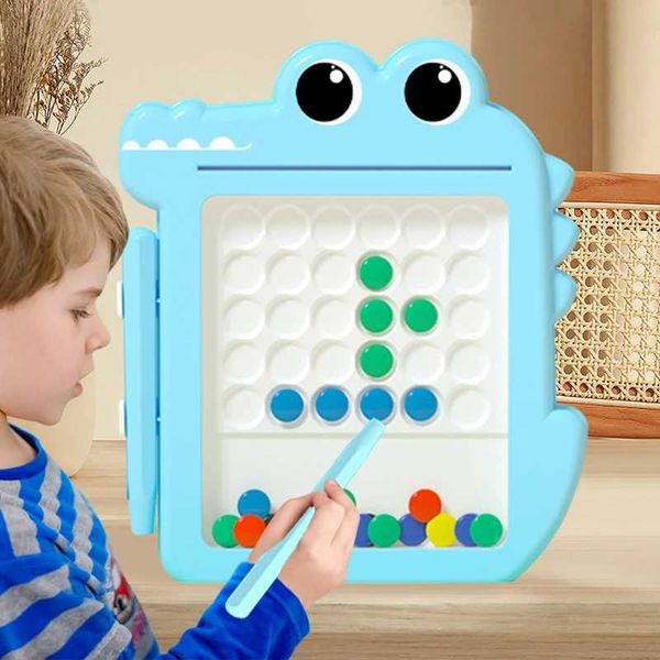 Autres jouets Childrens Magnetic Pen Drawing Board Puzzle Magnetic Stone Beads Focus Training Coordination Sports Toys S5178