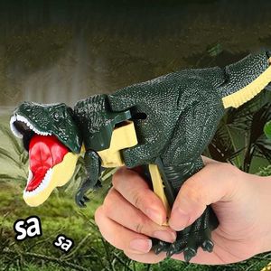 Andere speelgoed Childrens Nieuwe dinosaurus Zazaza Toy Creative Battery No Telescope Spring Swinging Dinosaur Fidget Toy Childrens Christmas Giftl240502