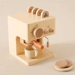 Autres jouets pour enfants en bois Montessori Set Coffee Machine Kitchen Childrens Children Play-jeu salle de jeux éducation Block Toy Baby Gift