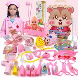 Autres jouets Doctor Set for Kids Pretend Play Girls Play-Playing Games Hôpital Accessoire Kit Nurse Tools Tools Toys Enfants Gift 230213