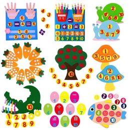 Otros juguetes Educación de bricolaje temprano para niños Montessori enseñan ayudantes cómo tocar juguetes matemáticos suministros de jardín de infantes