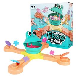 Inne zabawki śmieszne karmienie żab do jedzenia herbatników instrukcja obsługi zabawki edukacyjne dla dzieci elektryczna gra rodzinna 230710