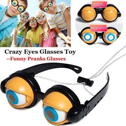 Autres jouets Lunettes drôles Lunettes de fête Crazy Eyes Props pour enfants adultes Blink Big Frog Eye Plastic Toy Accessoires Noël 231031