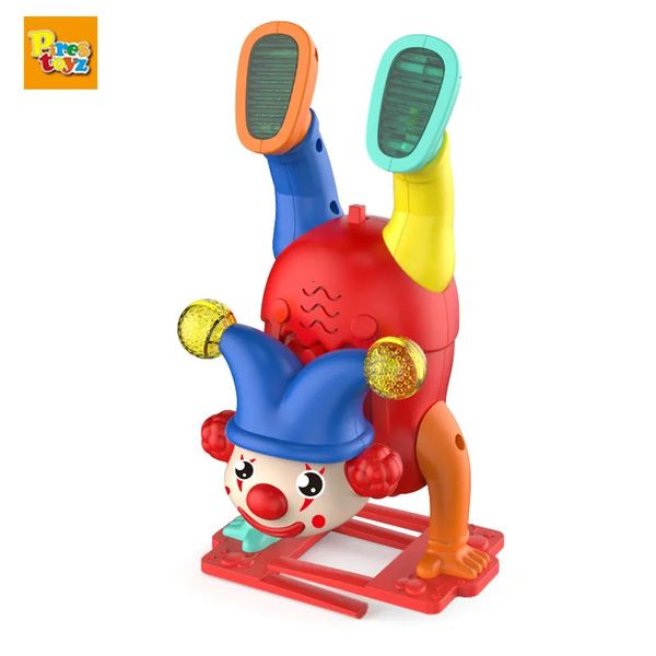 Autres jouets Handstand Clown Jouet Crazy Circus Coloré Dessin animé Électrique Danse Poupée Figurines Pour Enfants Cadeau D'anniversaire 230928