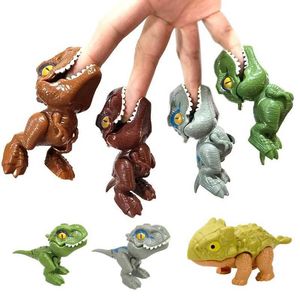 Autres jouets Jurassic Finger Dinosaur Triceratops Tyrannosaurus Rex Modèle enfant Toy Creative Dinger Mite Dinosaure Interactive Toy Boy Giftl240502