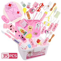 Andere Toys Kids Doctor Role Playing Games Set Dentist Hospital doen alsof Play Kit Nurse Bag voor kinderen Gift 230320