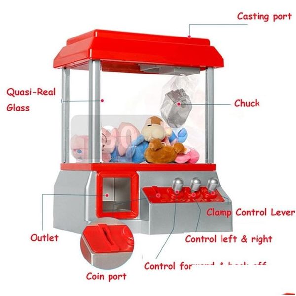 Otros Toys Kids Mini Arcade Game Hine Vending Music Candy Groad Boin Coin Operado Toy Regalo para niños 220809 Drop entrega Regalos DHI8X