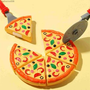 Autres jouets Enfants Pizza Coupe Jouet Simulation Plastique Pizza Dinette Enfant Jouet Cuisine Semblant Jouer Cuisine Cuisine Jouets Pour Filles KidsL231024