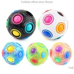 Autres jouets Magic Rubix Cube Rainbow Ball Speed Football Puzzle Fidget pour enfants Adt Reliever Décompression Drop Livraison Ot10G