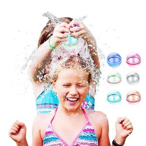 Other Toys Magnetic Reusable Water Balloons Refillable Balloon Quick Fill Self Sealing Bomb Splash Balls for Kids Swimming Pool 230307
