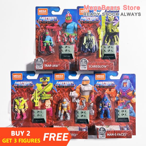 Otros juguetes Mega Bloks Construx Heroes Trap Jaw Scareglow Tri Klops Roboto Man E Faces 5 piezas / lote Building Blocks 230801