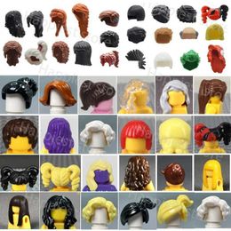 Autres jouets MOC personnage des cheveux morceaux de corps humain Parties de construction Chigère de cheveux Style Style Head Girl Boy City Character Accessories Brick Toy S245163 S245163