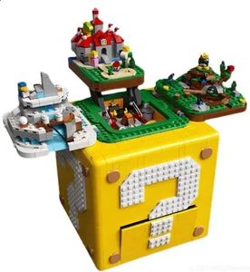 Ander speelgoed Filmspel Modulair Super Marioed 64 Vraagteken Doosmodel 2064pcs Bouwstenen Bakstenen Kinderspeelgoed Geschenkset Compatibel 71395 231116