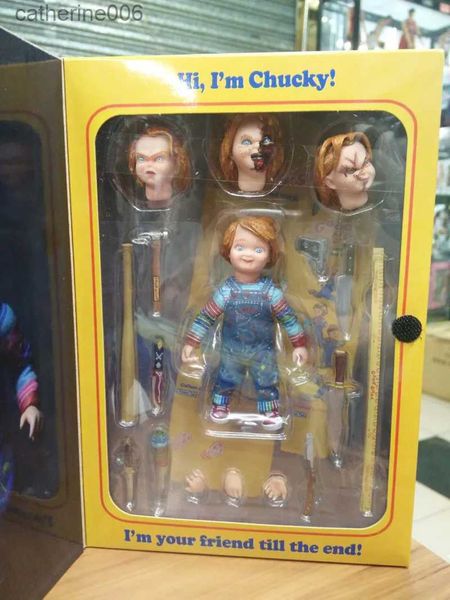 Autres jouets NECA Chucky Action Figure Jeu d'enfant Good Guys Ultimate Variant Chucky Film Rôle Figure Collection Modèle Jouet Cadeau de Noël L231024