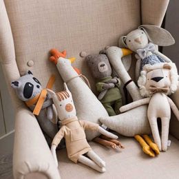 Andere speelgoed Noordse stijl schattig knuffel met dierenspeelgoed Little Deer Bambi Baby Girl pluche kinderen pasgeboren slaap appartement decoratie