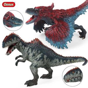 Andere Toys Oenux Jurassic Therannosaurus Dinosaur Brinquedo Action Character Open Mouth Tyrannosaurus Rex Animal Model Childrens Toy Giftl240502