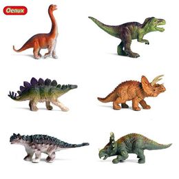 Andere Toys Oenux Mini Jurassic Stegosaurus Saichania Solid PVC Dinosaur World Animal Model Action Childrens Toy SeriesL240502