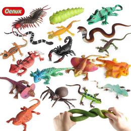 Otros juguetes Oenux Reptil Simulación Snake Spider Insecto Insecto Modelo Animal Diagrama Fun Strés Soft Soft TPR Halloween Toy Childrens regalo