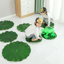 Autres jouets Jouer à l'extérieur Outils de formation sensorielle Soft Lotus Leaf Pad Frog Jumping Foam Field Accessoires pour enfants Jeux de sport de la maternelle 231017